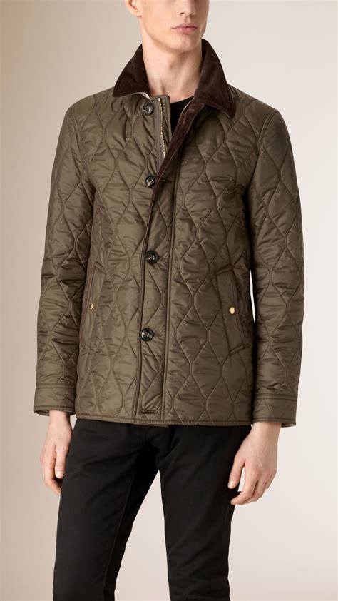 burberry check lined quilted jacket|burberry quilted jacket men.